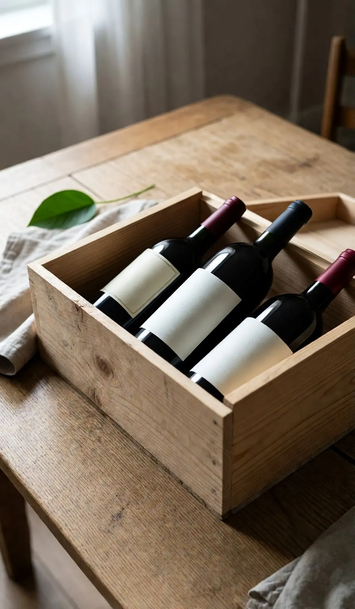 scatole in legno per il vino