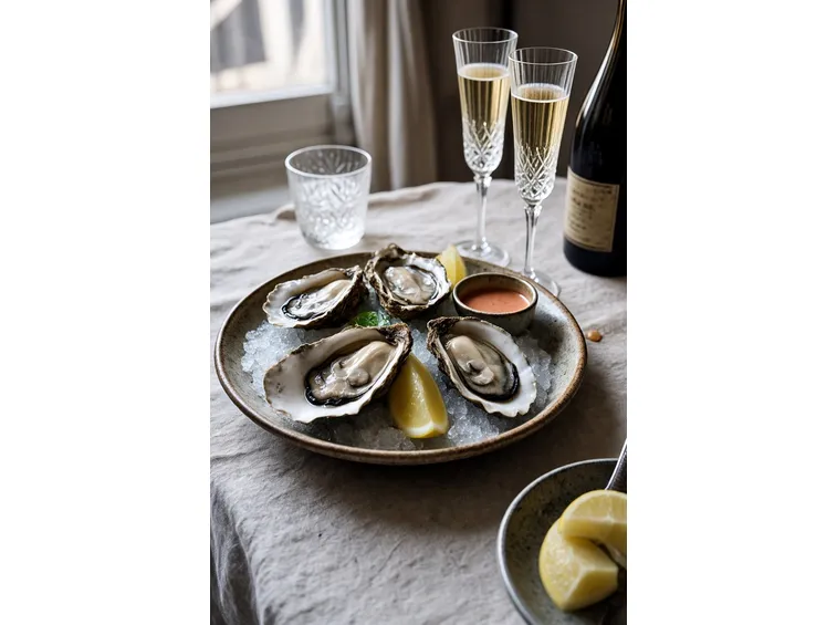 ostriche e champagne