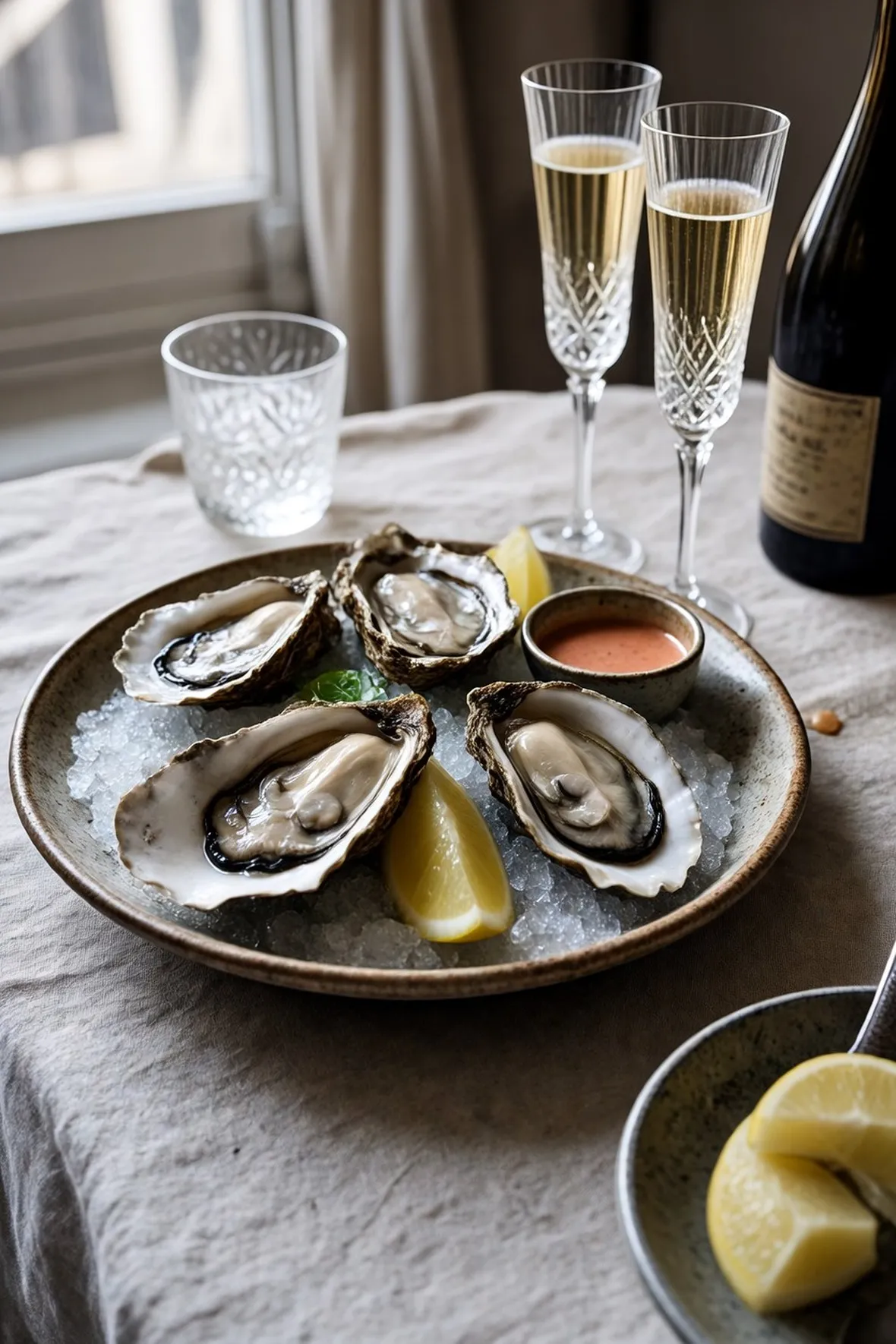ostriche e champagne