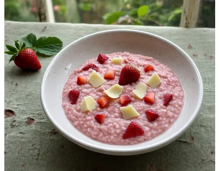 Risotto fragole e champagne