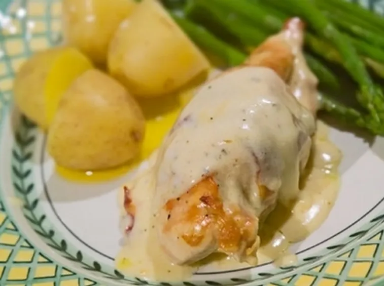 pollo al vino e patate