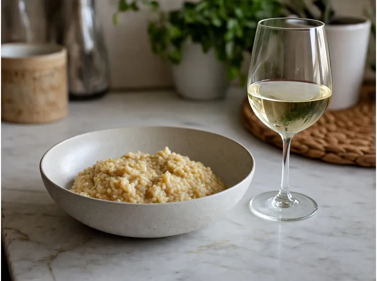 Il bianco per il risotto alla zucca: acidità e sapidità contro la mantecatura