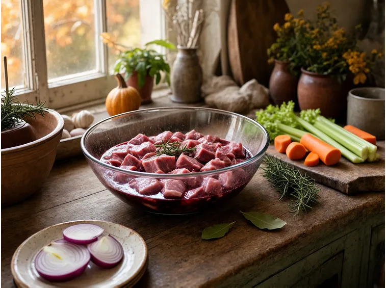 Preparazione e marinatura del cinghiale in salmì
