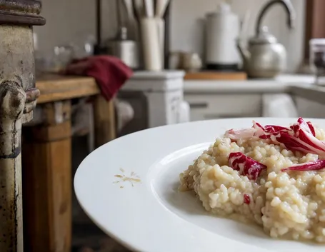 Risotto al radicchio e vino rosso