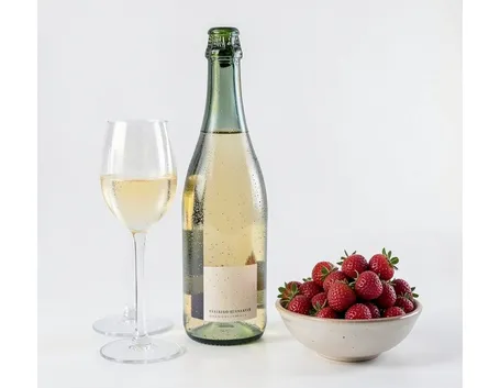 Prosecco frizzante e fragole in abbinamento