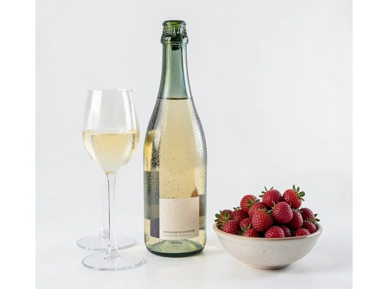 Prosecco frizzante e fragole in abbinamento