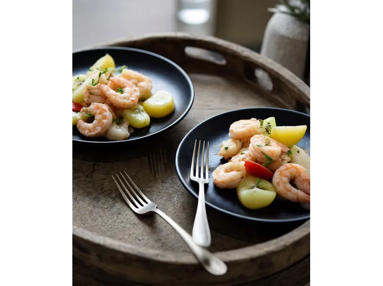 Insalata di gamberi in abbinamento
