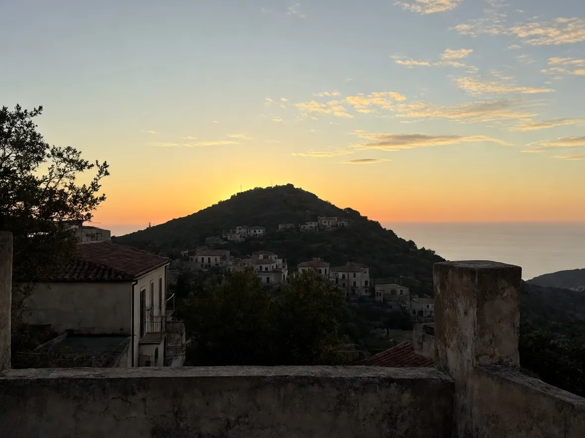 La zona di Erice al tramonto