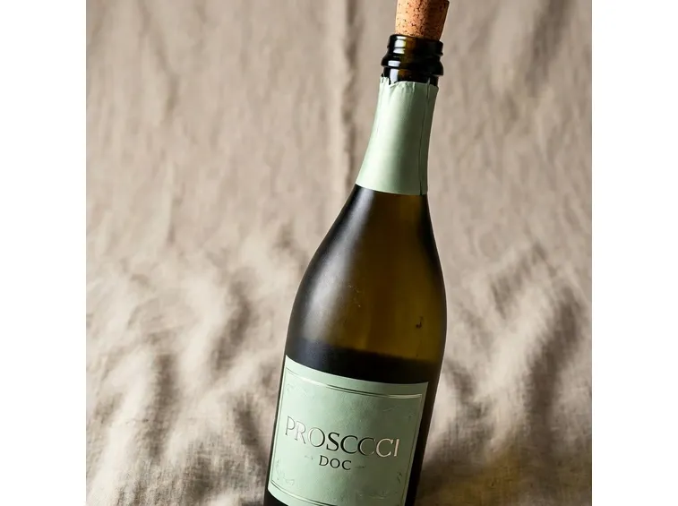 una bottiglia di Prosecco DOC 