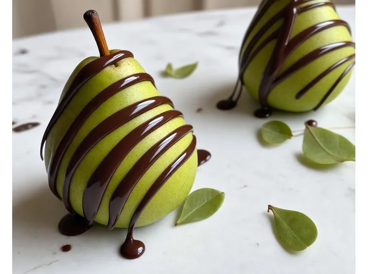Le pere al cioccolato sono tra gli abbinamenti piu azzeccati con un rosso dolce