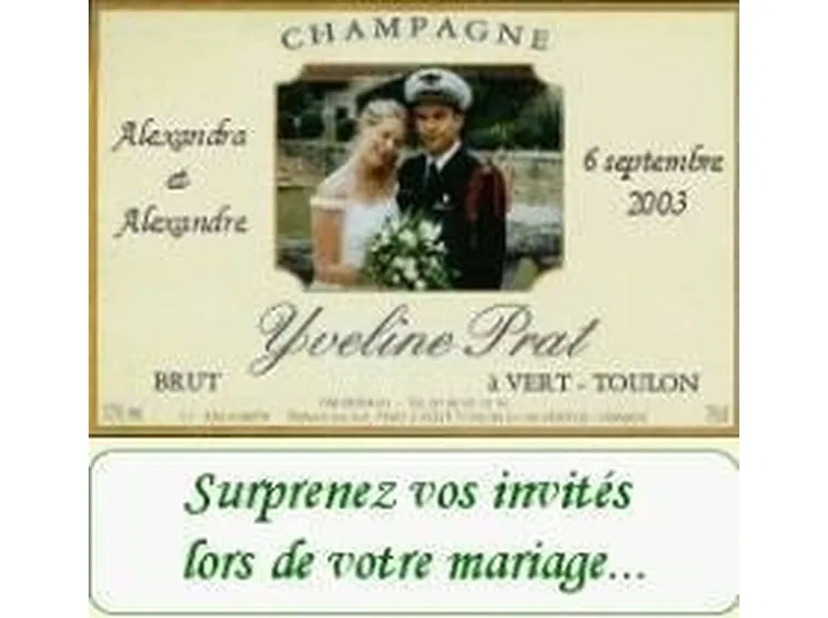 Potete personalizzare il vostro compleanno o matrimonio con una foto in etichetta