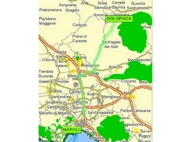 L'area di produzione sulla mappa