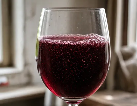 Un bicchiere di Lambrusco