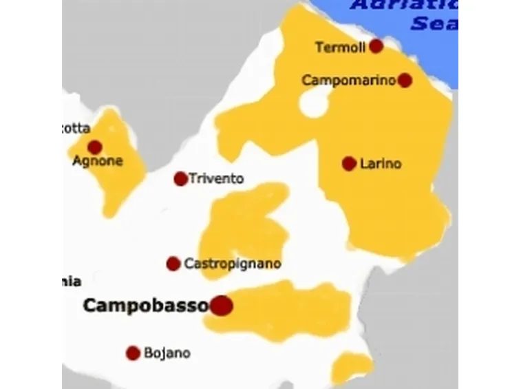 L'area di produzione del Biferno