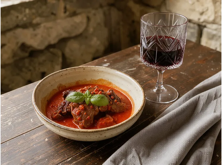 Carni al sugo e al forno: brasciole, agnello, turcinieddhi