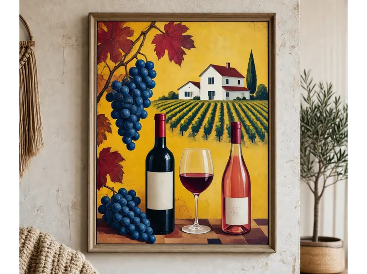il vino sardo nei quadri