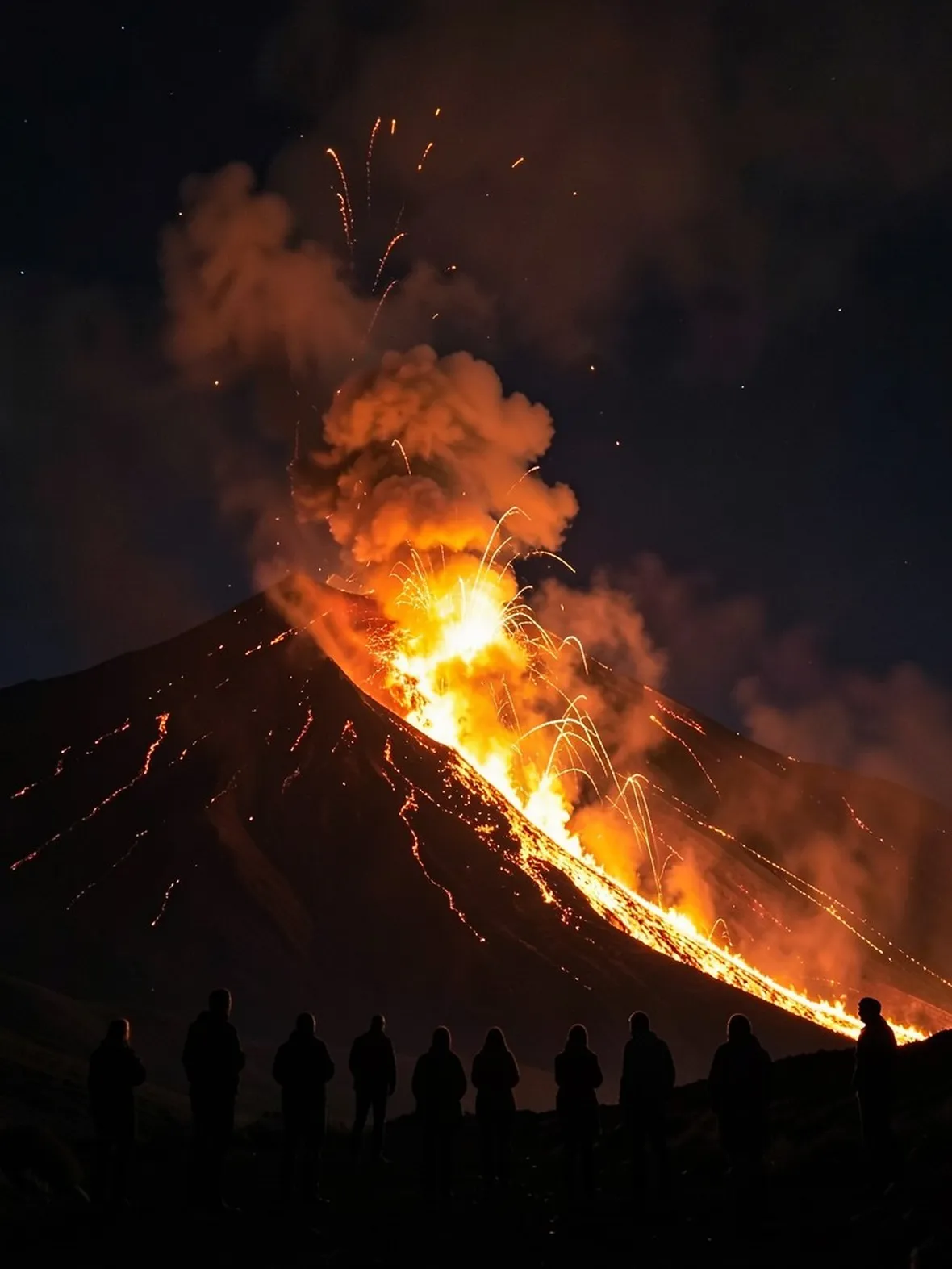 L'Etna in una delle sue eruzioni 