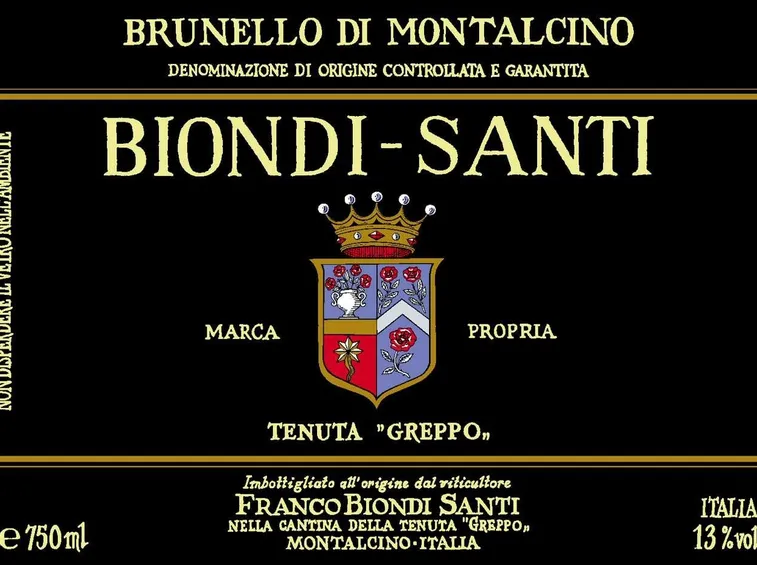 Un brunello di Montalcino Biondi Santi