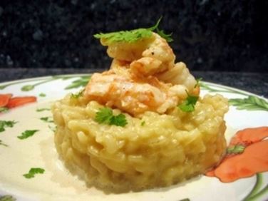 risotto allo champagne e scampi