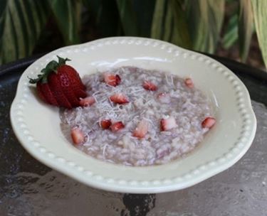 Risotto fragole e champagne