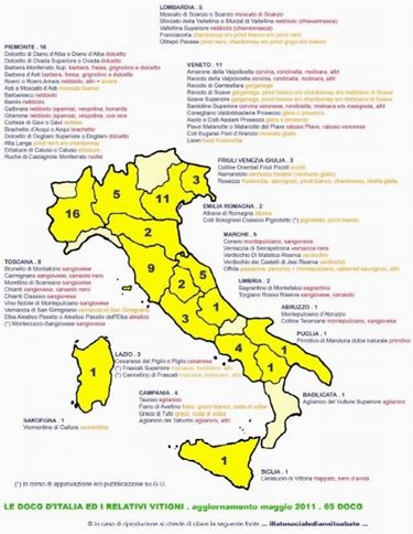 la mappa DOCG