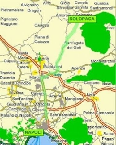 L'area di produzione sulla mappa