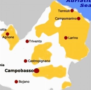 L'area di produzione del Biferno