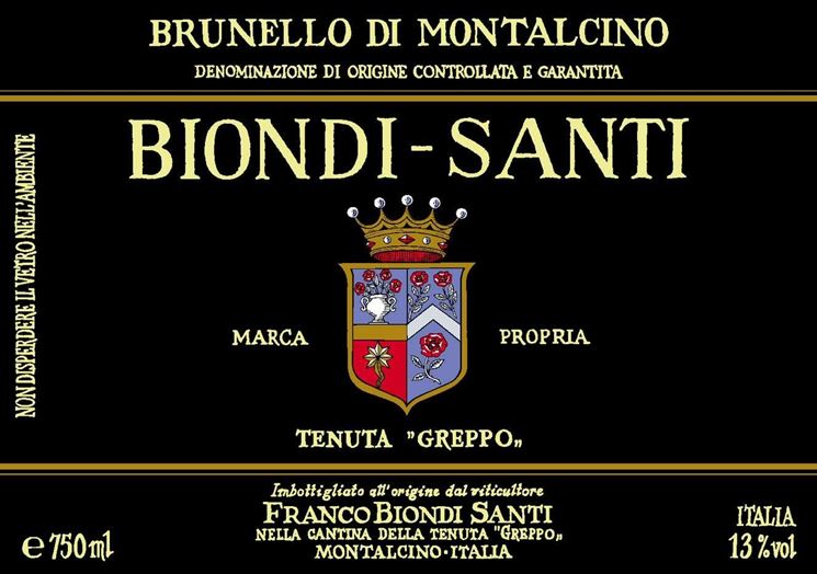 Un brunello di Montalcino Biondi Santi